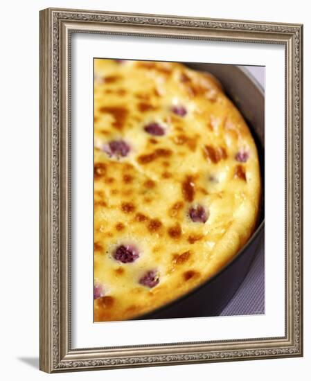 Raspberry Clafoutis (Sweet Raspberry Pudding)-Alain Caste-Framed Photographic Print