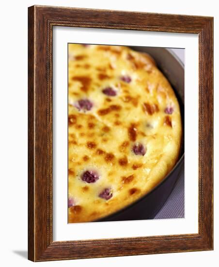 Raspberry Clafoutis (Sweet Raspberry Pudding)-Alain Caste-Framed Photographic Print