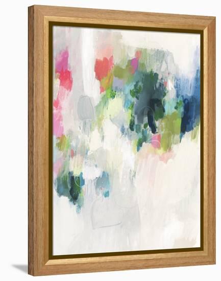 Raspberry & Teal I-Victoria Borges-Framed Stretched Canvas