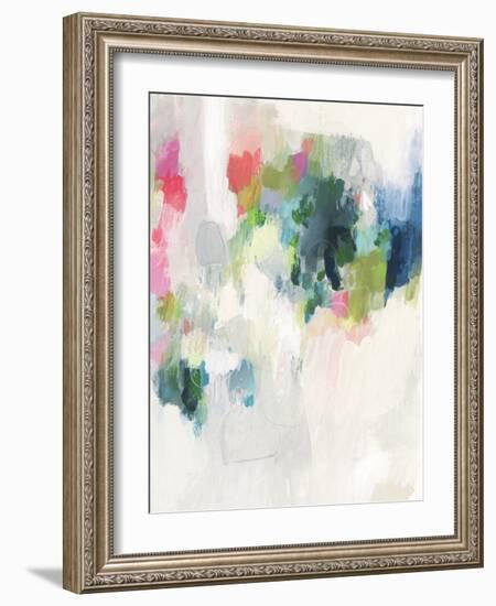 Raspberry & Teal I-Victoria Borges-Framed Art Print