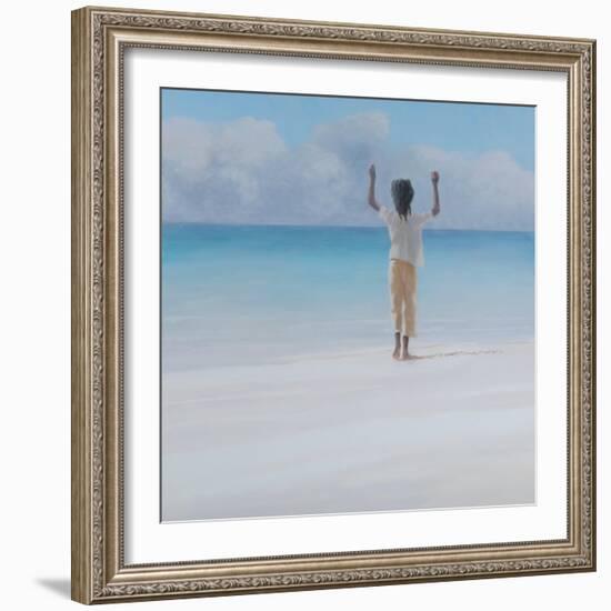 Rasta on Beach, 2012-Lincoln Seligman-Framed Giclee Print