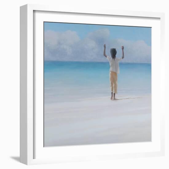 Rasta on Beach, 2012-Lincoln Seligman-Framed Giclee Print