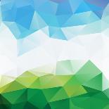 Colorful Mosaic Triangle Background-Rasveta-Art Print