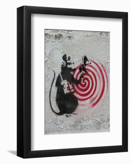 Rat radar-Banksy-Framed Giclee Print