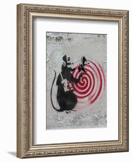 Rat radar-Banksy-Framed Giclee Print