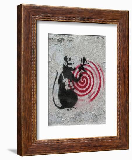 Rat radar-Banksy-Framed Giclee Print