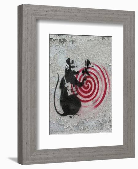 Rat radar-Banksy-Framed Giclee Print