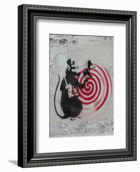 Rat radar-Banksy-Framed Giclee Print