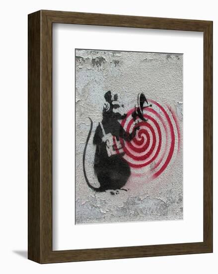 Rat radar-Banksy-Framed Giclee Print