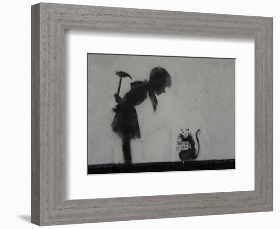 Rat-Banksy-Framed Giclee Print