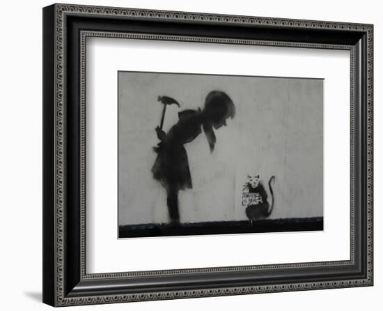 Rat-Banksy-Framed Giclee Print