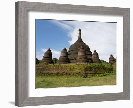 Ratana-pon solid stupa built by King Min Khammoung and Queen Shin Htwe, Mrauk U, Rakhine State,...-null-Framed Photographic Print