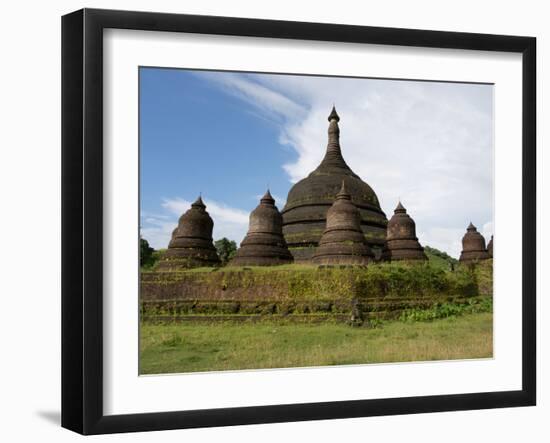 Ratana-pon solid stupa built by King Min Khammoung and Queen Shin Htwe, Mrauk U, Rakhine State,...-null-Framed Photographic Print