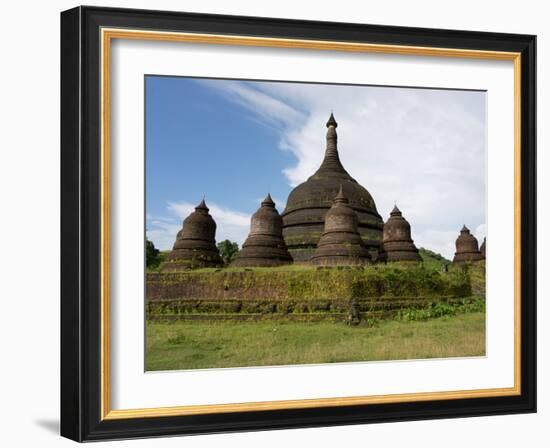 Ratana-pon solid stupa built by King Min Khammoung and Queen Shin Htwe, Mrauk U, Rakhine State,...-null-Framed Photographic Print