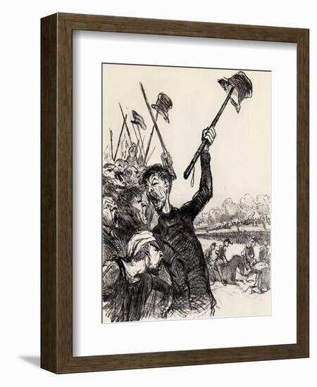 Ratapoil and His Staff: Long Live the Emperor!, 1851-Honore Daumier-Framed Giclee Print