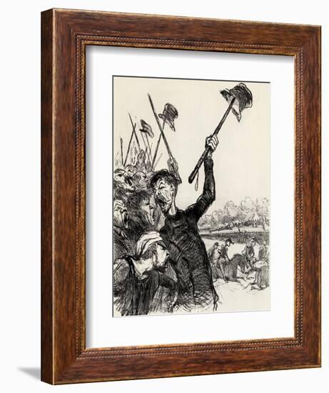 Ratapoil and His Staff: Long Live the Emperor!, 1851-Honore Daumier-Framed Giclee Print