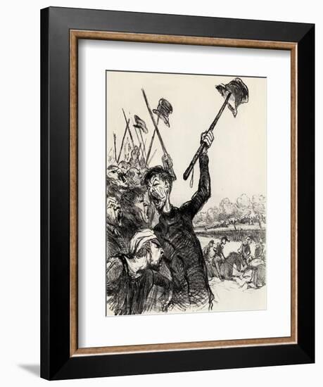 Ratapoil and His Staff: Long Live the Emperor!, 1851-Honore Daumier-Framed Giclee Print