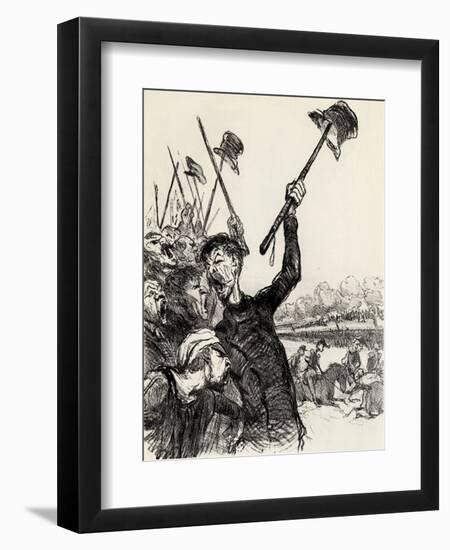 Ratapoil and His Staff: Long Live the Emperor!, 1851-Honore Daumier-Framed Giclee Print
