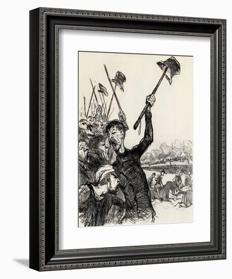 Ratapoil and His Staff: Long Live the Emperor!, 1851-Honore Daumier-Framed Giclee Print