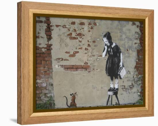 Ratgirl-Banksy-Framed Premier Image Canvas