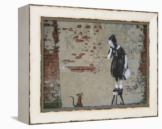 Ratgirl-Banksy-Framed Premier Image Canvas