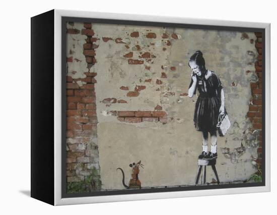 Ratgirl-Banksy-Framed Premier Image Canvas