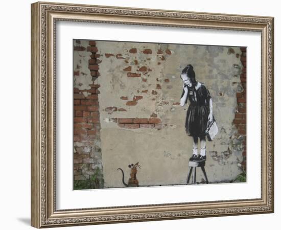 Ratgirl-Banksy-Framed Giclee Print
