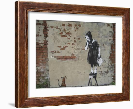 Ratgirl-Banksy-Framed Giclee Print