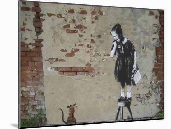 Ratgirl-Banksy-Mounted Giclee Print
