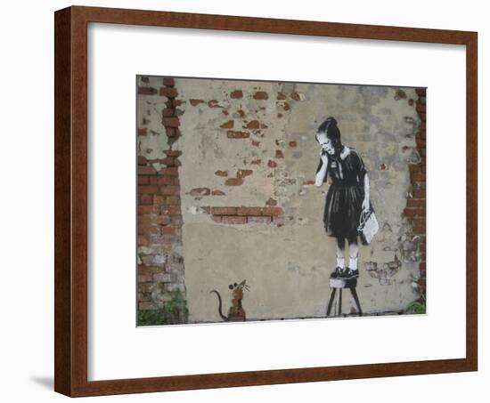 Ratgirl-Banksy-Framed Giclee Print