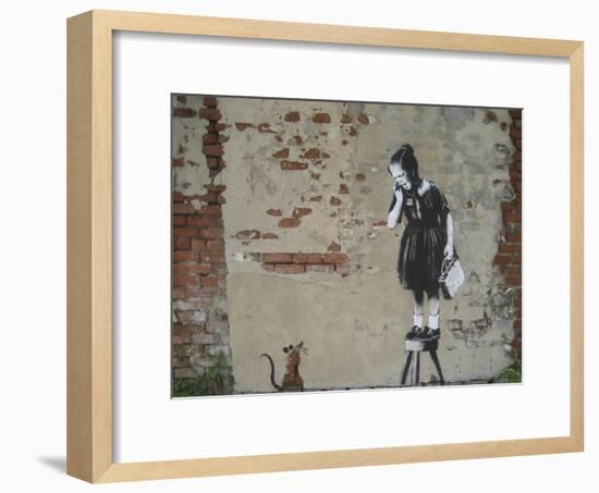 Ratgirl-Banksy-Framed Premium Giclee Print