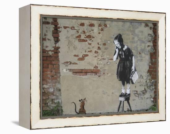 Ratgirl-Banksy-Framed Premier Image Canvas