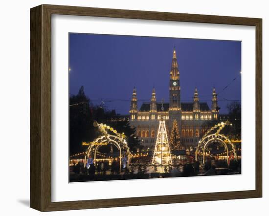 Rathaus at Christmas, Vienna, Austria-Alan Copson-Framed Photographic Print