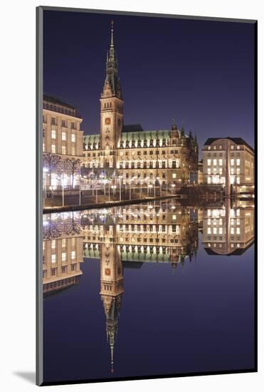 Rathaus (city hall) reflecting at Kleine Alster Lake, Hamburg, Hanseatic City, Germany, Europe-Markus Lange-Mounted Photographic Print