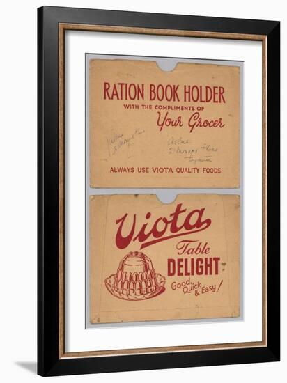 Ration Book Envelope Advertising 'Viota' Table Delight, 1940-45-null-Framed Giclee Print