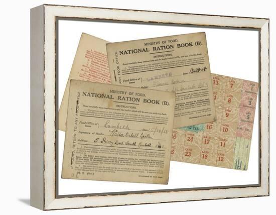 Rationing National Ration Books from the Ministry of Food-null-Framed Premier Image Canvas