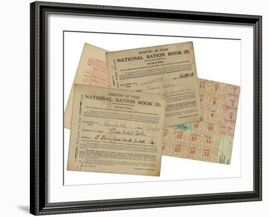 Rationing National Ration Books from the Ministry of Food-null-Framed Photographic Print