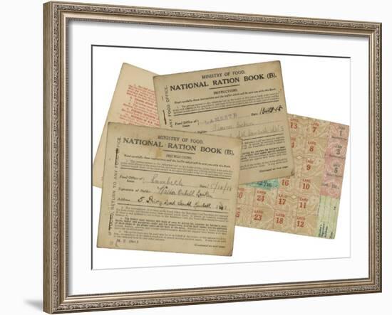 Rationing National Ration Books from the Ministry of Food-null-Framed Photographic Print