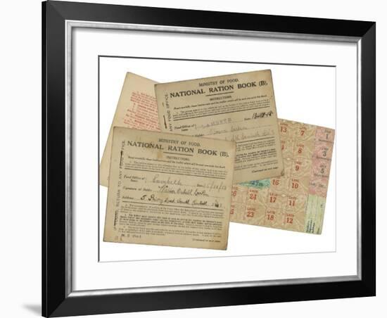 Rationing National Ration Books from the Ministry of Food-null-Framed Photographic Print