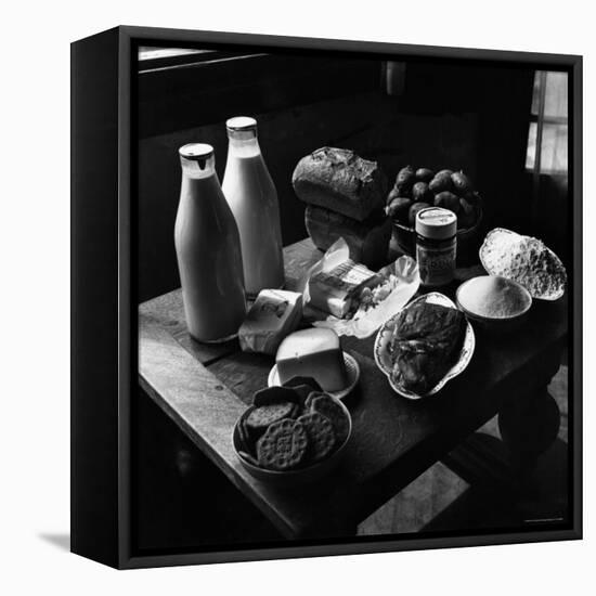 Rations of Fresh Produce Following World War II, c.1946-George Rodger-Framed Premier Image Canvas