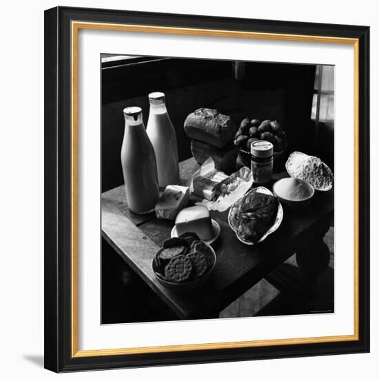 Rations of Fresh Produce Following World War II, c.1946-George Rodger-Framed Photographic Print