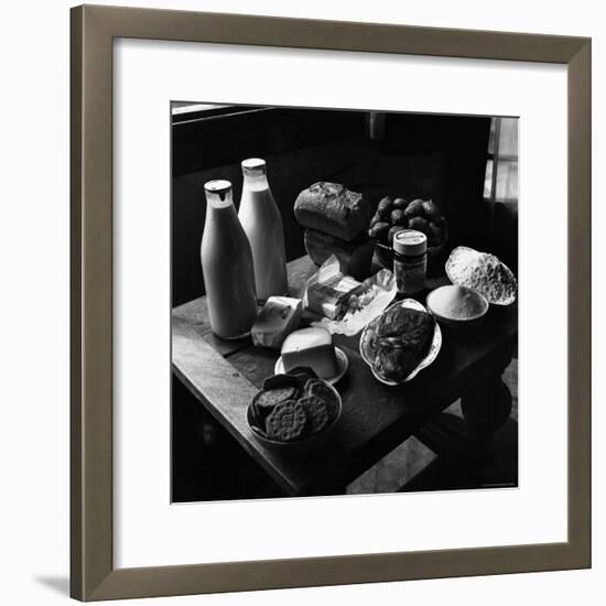 Rations of Fresh Produce Following World War II, c.1946-George Rodger-Framed Photographic Print