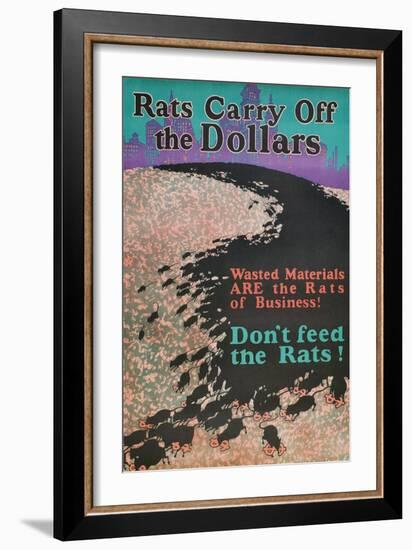 Rats Carry Off the Dollars-null-Framed Giclee Print