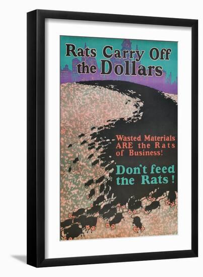 Rats Carry Off the Dollars-null-Framed Giclee Print