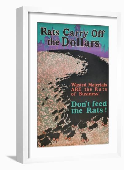 Rats Carry Off the Dollars-null-Framed Giclee Print