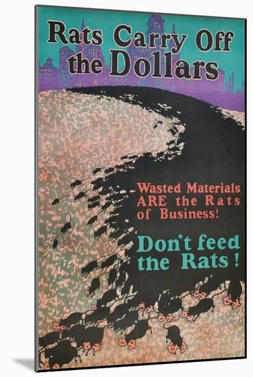 Rats Carry Off the Dollars-null-Mounted Giclee Print