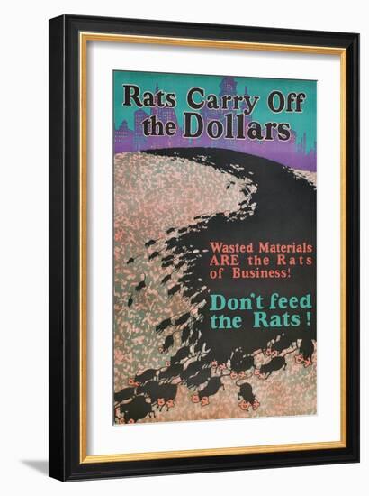 Rats Carry Off the Dollars-null-Framed Giclee Print