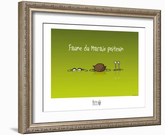 Rats d'marais - Faune poitevine-Sylvain Bichicchi-Framed Art Print