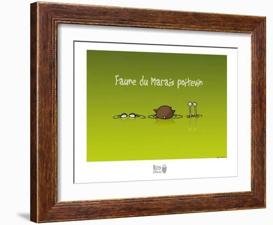 Rats d'marais - Faune poitevine-Sylvain Bichicchi-Framed Art Print