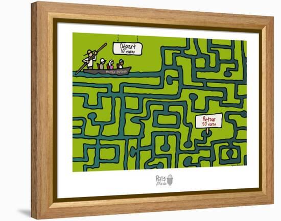 Rats d'marais - Labyrinthe poitevin-Sylvain Bichicchi-Framed Stretched Canvas